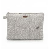 Elisss Bag Krem Çiçek Desenli MacBook, iPad, Tablet ve Laptop için Taşıma Çantası, Fermuarlı, Kulplu (krem)
