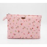 Elisss Bag Pembe Çiçek Desenli MacBook, iPad, Tablet ve Laptop için Taşıma Çantası, Fermuarlı, Kulplu (pembe2)