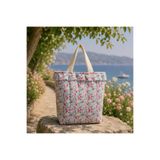 Elisss Design Çiçek Desenli, Termos Çantası, Elişi Çantası, El Çantası %100 pamuk