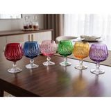 Elista Bohemia Kristal Bardak Lüsterli Dekorlu 250 cc 6 Adet - Beyaz - 250 ml