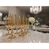 Elista Bohemia Kristal Bardak Titanyum Bal Rengi 180 cc 6 Adet - 180 ml