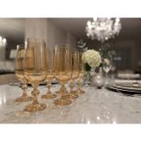 Elista Bohemia Kristal Bardak Titanyum Bal Rengi 180 cc 6 adet
