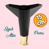 Elista Mobilya Ayagi Sehpa Tv Unitesi Ayaklari Yukseltici 15 Cm Siyah Altin