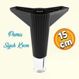 Elista Mobilya Ayagi Sehpa Tv Unitesi Ayaklari Yukseltici 15 Cm Siyah Krom