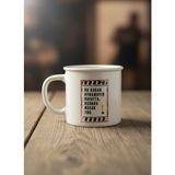 Elista Porselen Kupa Emaye Yazı Karekterli 250 ml - 1 Adet