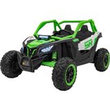 Elit 24 Volt Uzaktan Kumandalı Akülü Araba 4x4 Yumuşak Eva Teker Yumuşak Koltuk Iki Kişilik, tablet ekranlı - Yeşil