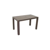 Elit 70X120cm Plastik Hasırlı Rattan Efektli Plastik Masa Acı Kahverengi