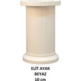 Elit Ayak, 10 Cm, Beyaz, Plastik, Masa, Baza, Yatak, Koltuk, Kanepe Ayağı, Montaj Vidalarıyla - 1 Adet
