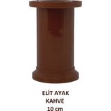 Elit Ayak, 10 Cm, Kahverengi, Plastik, Masa, Baza, Yatak, Koltuk, Kanepe Ayağı, Montaj Vidalarıyla - 1 Adet