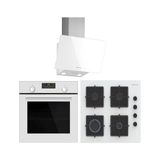 Elit Beyaz Cam Ankastre Set Premıum Paket ( FRMA234B +OE36K2P10D + DVK6J320 )