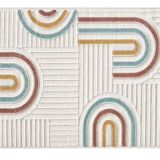 Elit Bukleli Multi Renkler Yumuşak Peluş Post Shaggy Salon Halısı, B0691B, 120X170