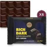 Elit Çikolata Bitter Çikolata %70 Tablet 60 g - 6'lı Set - ağırlık - 360 gr