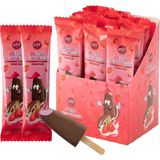 Elit Çikolata Dondurma Çubuğunda Çilek Krema Dolgulu Sütlü Çikolata 30g Display Kutu (15x30g) Glutensiz