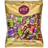 Elit Çikolata Elit Gurme Baton Çikolata 1 kg Glutensiz Bayramlık Çikolata Fındıklı Bademli Hindistan Cevizli