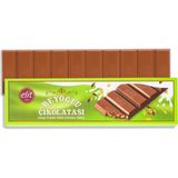 Elit Çikolata Meşhur Beyoğlu Çikolatası Antep Fıstıklı Sütlü Tablet Çikolata 300g Glutensiz - 300 gr