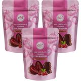 Elit Çikolata Sütlü Çikolata Kaplı Freeze Dried Bütün Çilek Draje 80G 3lü Set (3X80G)