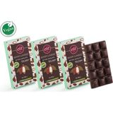 Elit Çikolata Vegan Şeker İlavesiz Bitter Çikolata 60 gr 3'lü Set (3x60gr) Prebiyotik Lezzetli Glutensiz - 180 gr