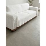 Elit Collection Kaymaz Çok Amaçlı Koltuk Örtüsü – Peluş, 1.70 x 2.10, Doğal Dokulu, Şık ve Dayanıklı - 170 x 210 cm - 00 Beyaz