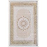 Elit El002s Krem Halı Gold Kenar Çerçeveli Göbekli Ince Yumuşak Akrilik Tozuaz Modern Salon Halısı 80 X 150 A.krem-Gold