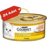Elit Gourmet Gold Kıyılmış Tavuk Etli Yetişkin Kedi Konservesi 24X85GR (24LÜ)