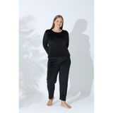 Elit Kadın Büyük Beden Kadife Kışlık Pijama Takımı