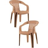 Elit Koltuk Teak 2li Paket - Plastik Bahçe Balkon Sandalyesi