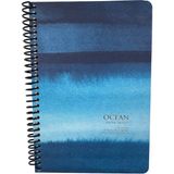 Elit Ocean Mavi - Sulu Boya Desenli Spiralli Defter