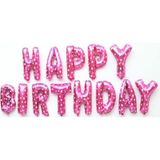 Elit Parti Happy Birthday Folyo Pembe Balon