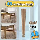 Elit Plastik Sehpa Ayağı 45 Cm Mobilya Ayak Zigon Gold Altın Renk Ayak Mutfak Yemek Masası 1 Adet