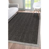 Elit Premium Sisal Halı 1400 – Hav ve Toz Yapmaz Bordürlü Halı - 100 x 200 cm - Siyah