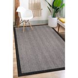 Elit Premium Sisal Halı 1402 – Hav ve Toz Yapmaz Bordürlü Halı - 200 x 290 cm - Gri