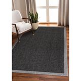 Elit Premium Sisal Halı 1504 – Hav ve Toz Yapmaz Bordürlü Halı - 100 x 300 cm - Siyah
