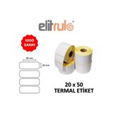 Elit Rulo Elitrulo Barkod Etiketi 20x50 Termal - 1000 Adet