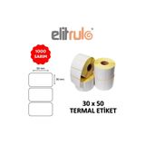 Elit Rulo Elitrulo Barkod Etiketi 30x50 Termal - 1000 Adet