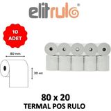 Elit Rulo Elitrulo Termal Pos Rulo 80MM x 20MT - 10 Adet