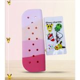Elit Tek Gözlü Charmlı Crocs Silikon Kalem Kutusu Pembe