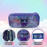 Elit Unicorn Rainbow Hologramlı Kalem Kutusu - Mor