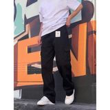 Elit Wear Erkek Baggy Kalıp Yan ve Arka Cepli Bol Pantolon - 29 - Siyah