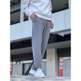 Elit Wear Yeni Sezon Rahat Kalıp Esnek Kumaş Beli Lastikli Baggy Jogger Pantolon - XL - Gri