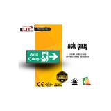 ELİT YANGIN VE GÜVENLİK SİSTEMLERİ ACİL ÇIKIŞ AYDINLATMA ARMATÜRÜ