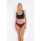 Elit Zümrüt 3'lü Adet Pamuklu Bayan Bikini - Açık Mor - S - M