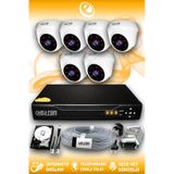 ELITCAM 6 Kameralı Dome 6 İç Kamera Set 250 GB HDD Full HD Gece Görüşlü Güvenlik Kamerası Sistemi