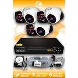 ELITCAM 6 Kameralı Panda 3 İç Kamera Set 320 GB HDD Full HD Gece Görüşlü Güvenlik Kamerası Sistemi