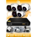 ELITCAM 6 Kameralı Uzay 3 İç Kamera Set 2 TB HDD Full HD Gece Görüşlü Güvenlik Kamerası Sistemi