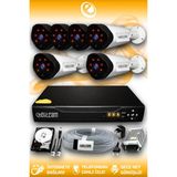 ELITCAM 6 Kameralı Uzay 6 Dış Kamera Set 1 TB HDD Full HD Gece Görüşlü Güvenlik Kamerası Sistemi
