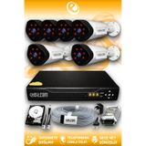 ELITCAM 6 Kameralı Uzay 6 Dış Kamera Set 320 GB HDD Full HD Gece Görüşlü Güvenlik Kamerası Sistemi