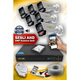 Elitcam 6 SESLİ Kameralı Süper 6 Dış Kamera Set 320 GB 5 MP 2K Gece Görüşlü Güvenlik Kamerası Sistemi