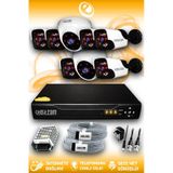 ELITCAM 8 Kameralı Panda 2 İç Kamera Set HDD'siz Full HD Gece Görüşlü Güvenlik Kamerası Sistemi