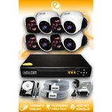 ELITCAM 8 Kameralı Panda 4 İç Kamera Set 320 GB HDD Full HD Gece Görüşlü Güvenlik Kamerası Sistemi