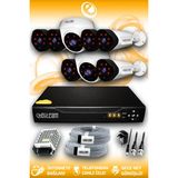 ELITCAM 8 Kameralı Uzay 2 İç Kamera Set HDD'siz Full HD Gece Görüşlü Güvenlik Kamerası Sistemi